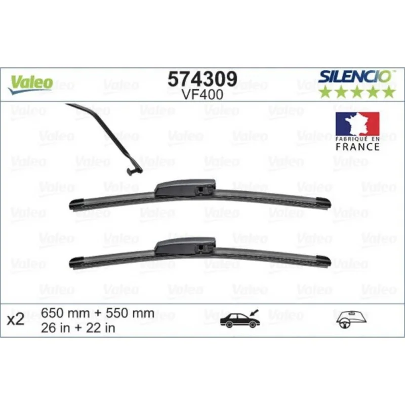 Ostatnie sztuki Pióra wycieraczek przód Denso Flat do Mazda 6 GJ sedan 2018- - 600 mm & 450 mm (2 szt)