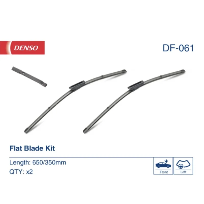Bestseller Pióra wycieraczek przód Denso Flat do Renault Clio 4 Grandtour KH kombi 2012-2019 - 650 mm & 350 mm (2 szt)
