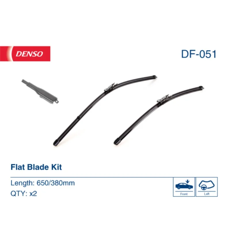 Pióra wycieraczek przód Denso Flat do Fiat Linea sedan 2007-2018 - 650 mm & 380 mm (2 szt) Ostatnie sztuki