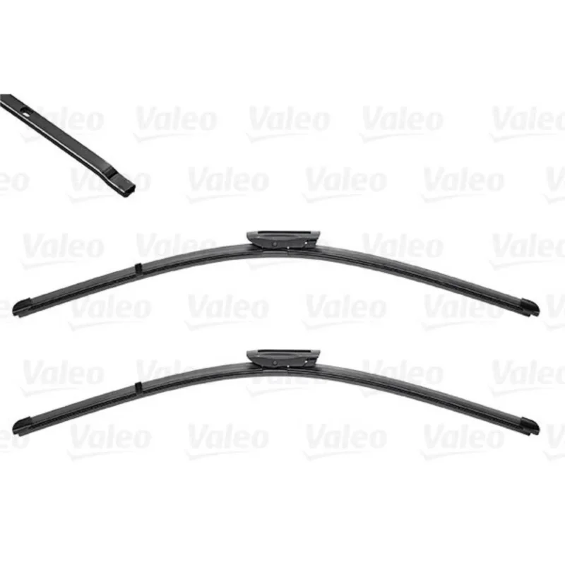 Bezpieczne zakupy Pióra wycieraczek przód Valeo Silencio Flat do Citroen C4 Cactus hatchback z opryskiwaczem 2014-2018 - 650 mm & 430 mm (2 szt)