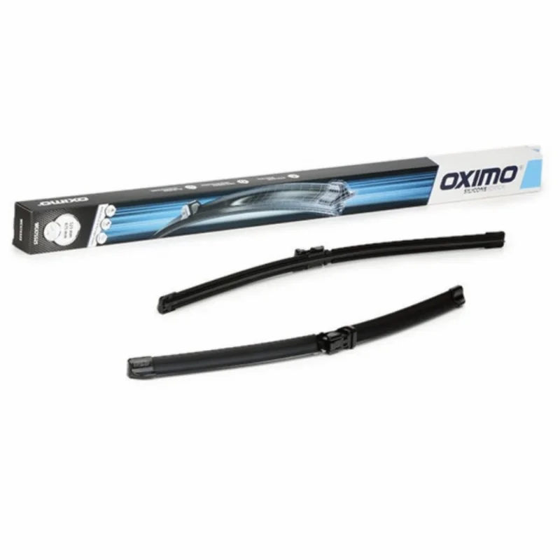 Tylko dziś Pióra wycieraczek przód Oximo Silicone OEM do VW Polo IV 4 hatchback 05.2005-12.2009 polaczenie przycisk 2005-2009 - 530 mm & 475 mm (2 szt)
