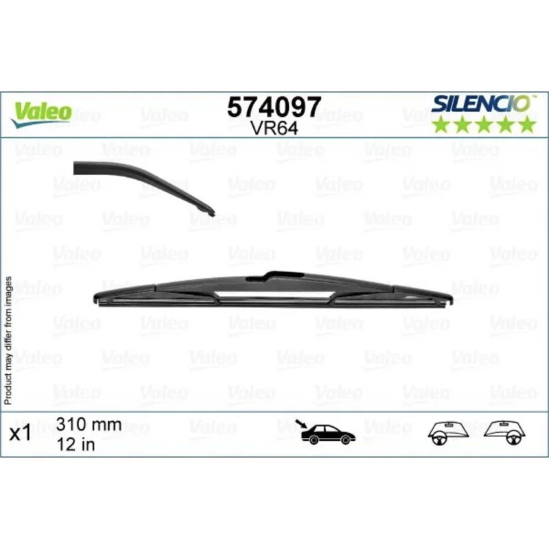Wycieraczka na tyl Valeo Silencio Rear do Kia Ceed 1 ED hatchback 11.2006-08.2009 polaczenie przycisk 2006-2009 - 310 mm (1 szt) Sprawdź teraz