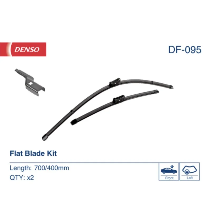 Pióra wycieraczek przód Denso Flat do DS DS7 Crossback SUV 2017- - 700 mm & 400 mm (2 szt) Ostatnie sztuki