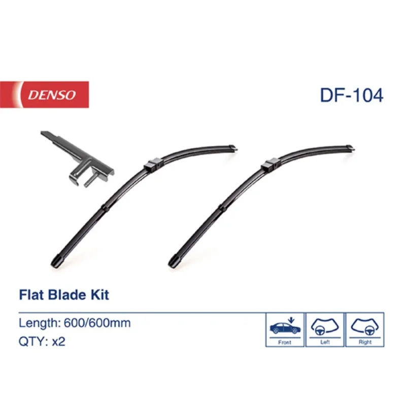 Ekspresowa dostawa Pióra wycieraczek przód Denso Flat do Mercedes Klasa E T-Modell S212 kombi 08.2009-02.2014 polaczenie boczne 2008-2014 - 600 mm & 600 mm (2 szt)