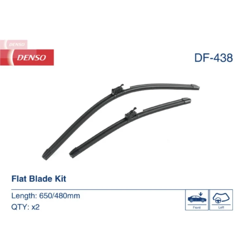 Pióra wycieraczek przód Denso Flat do Volvo XC60 2 SUV ze zintegrowanym spryskiwaczem 2017- - 650 mm & 475 mm (2 szt) Kup teraz