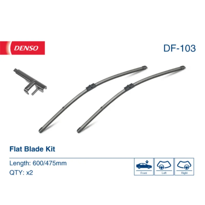 Tylko do końca tygodnia Pióra wycieraczek przód Denso Flat do Skoda Octavia 2 A5 1Z, 1Z3 liftback 2004-2013 - 600 mm & 475 mm (2 szt)