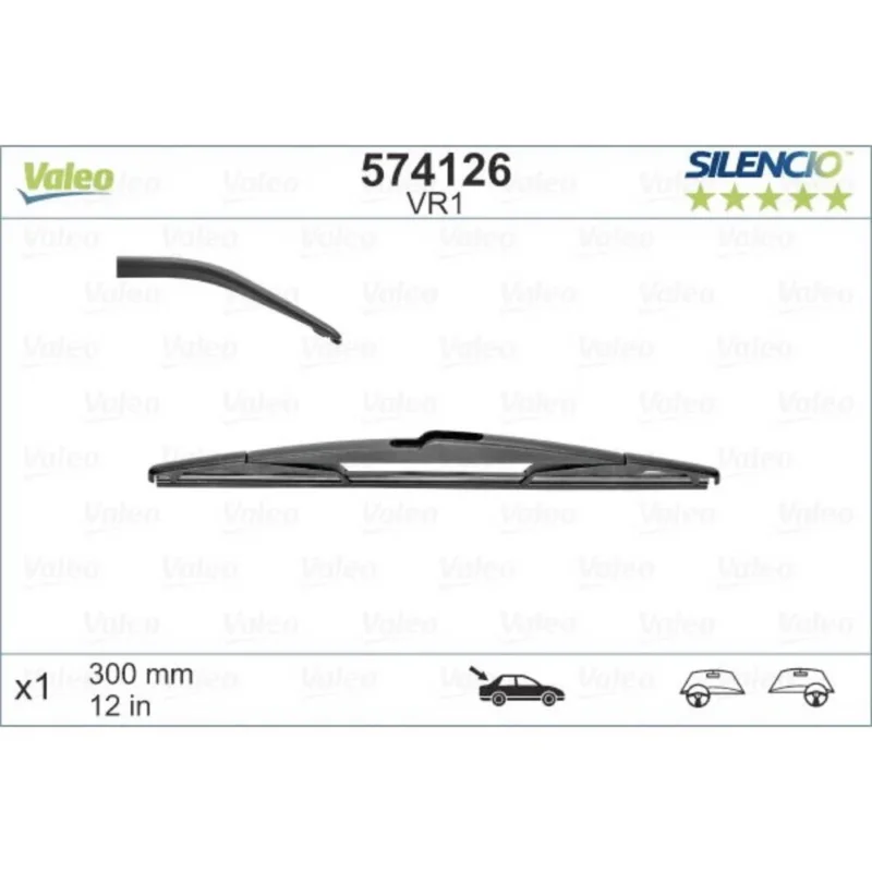 Wycieraczka na tyl Valeo Silencio Rear do Renault Twingo 1 hatchback 1993-2007 - 300 mm (1 szt) Zamów teraz
