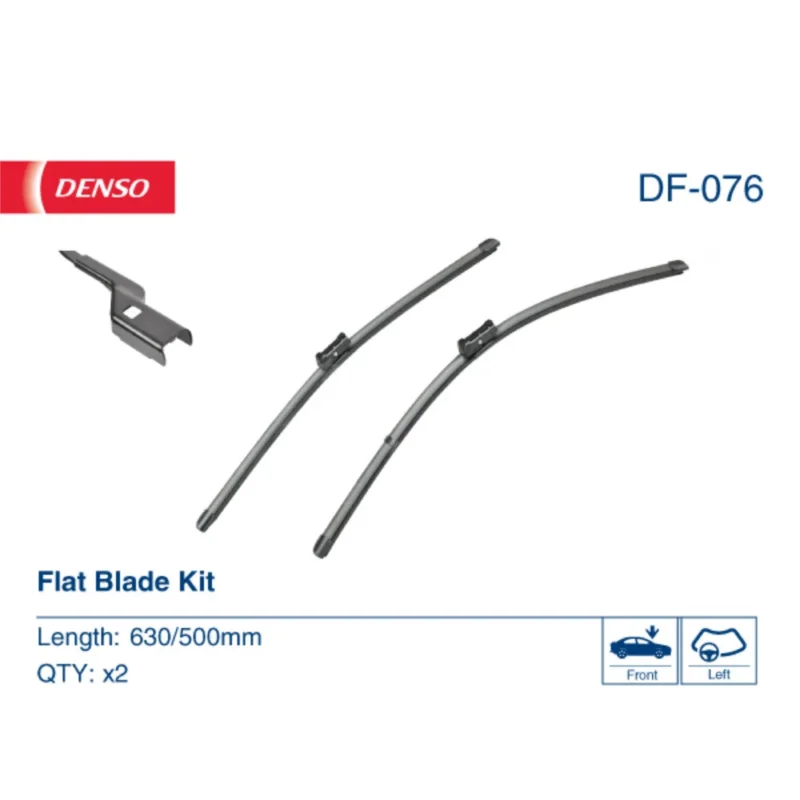 Ostatnie sztuki Pióra wycieraczek przód Denso Flat do Audi Q3 F3 Sportback SUV 2019- - 630 mm & 500 mm (2 szt)