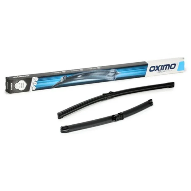 Rabat Pióra wycieraczek przód Oximo Silicone OEM do VW Caddy III 3 Van 11.2006-05.2015 2 drzwi z tylu | polaczenie przycisk | metalowa wycieraczka tylna 2006-2015 - 600 mm & 450 mm (2 szt)