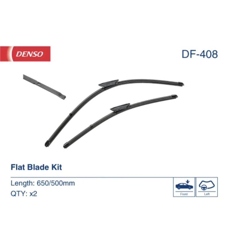 Pióra wycieraczek przód Denso Flat do Citroen Jumpy 3 V van 2 drzwi z tylu 2016- - 650 mm & 500 mm (2 szt) Bezpieczna płatność