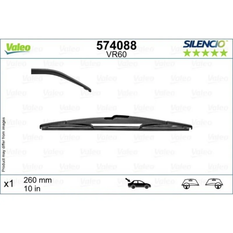 Wycieraczka na tyl Valeo Silencio Rear do Renault Captur 2 JB JE SUV 2019- - 260 mm (1 szt) Oferta limitowana