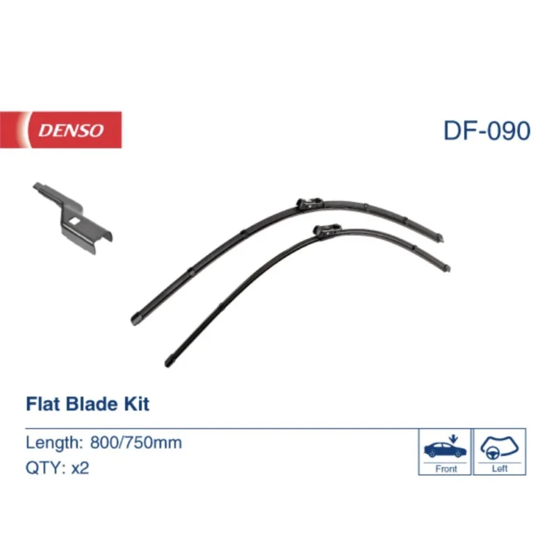 Pióra wycieraczek przód Denso Flat do Citroen C4 Picasso 2 B78 minivan 07.2013-07.2016 prawa wycieraczka 750 mm 2013-2016 - 800 mm & 750 mm (2 szt) Wyprzedaż