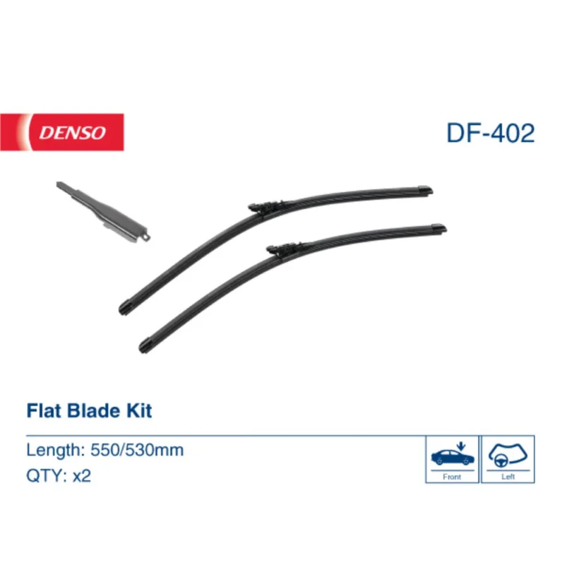 Hit sprzedaży Pióra wycieraczek przód Denso Flat do MINI Aceman J05 hatchback 2024- - 550 mm & 530 mm (2 szt)