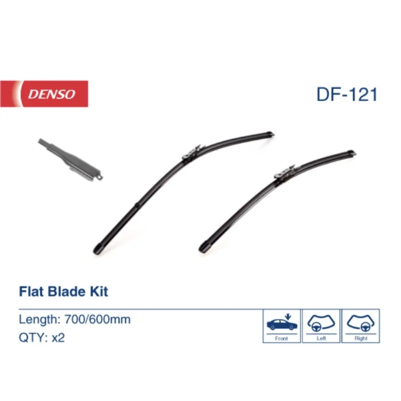 Tylko dziś Pióra wycieraczek przód Denso Flat do Citroen C4 B5, LA coupe 3 doors 2004-2010 - 700 mm & 600 mm (2 szt)