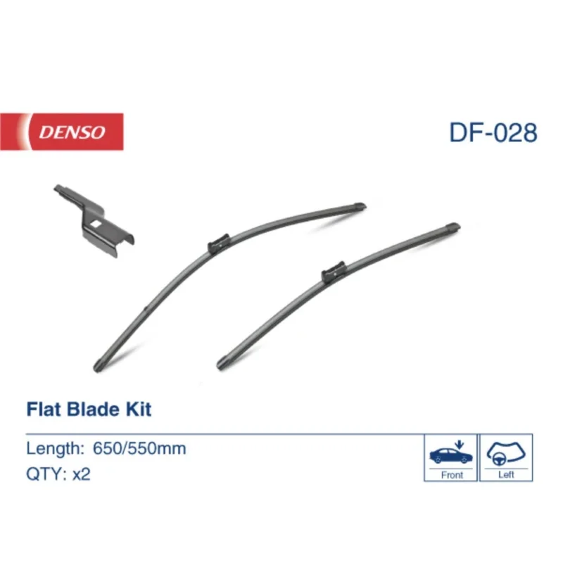 Tylko dziś Pióra wycieraczek przód Denso Flat do Fiat Ducato 3 van 2006-2014 - 650 mm & 550 mm (2 szt)