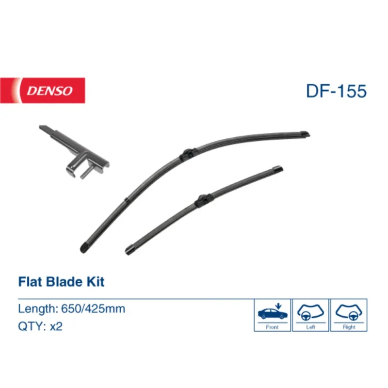Pióra wycieraczek przód Denso Flat do BMW Seria 6 F12 | F13 coupe | cabrio 2011-2017 - 650 mm & 430 mm (2 szt) Nie przegap