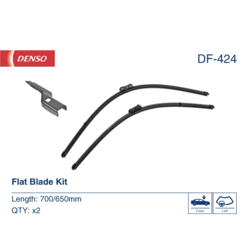 Wysoka jakość Pióra wycieraczek przód Denso Flat do Opel Astra GTC J 4 coupe 2009-2019 - 700 mm & 650 mm (2 szt)