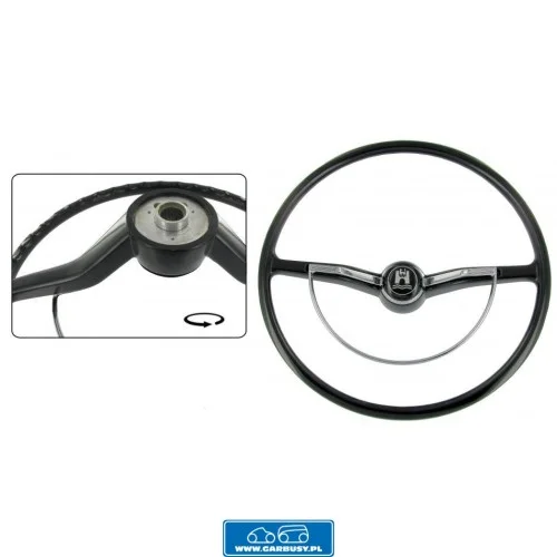 Kierownica Garbus Karmann 60-71/T3 62-71 Czarna Darmowy zwrot