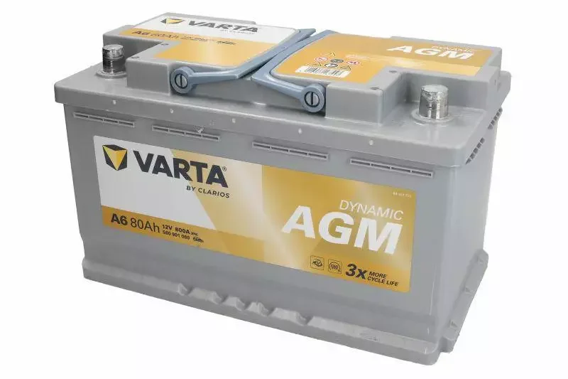 Akumulator80AH/800A P+ VARTA A6 AGM Darmowa dostawa