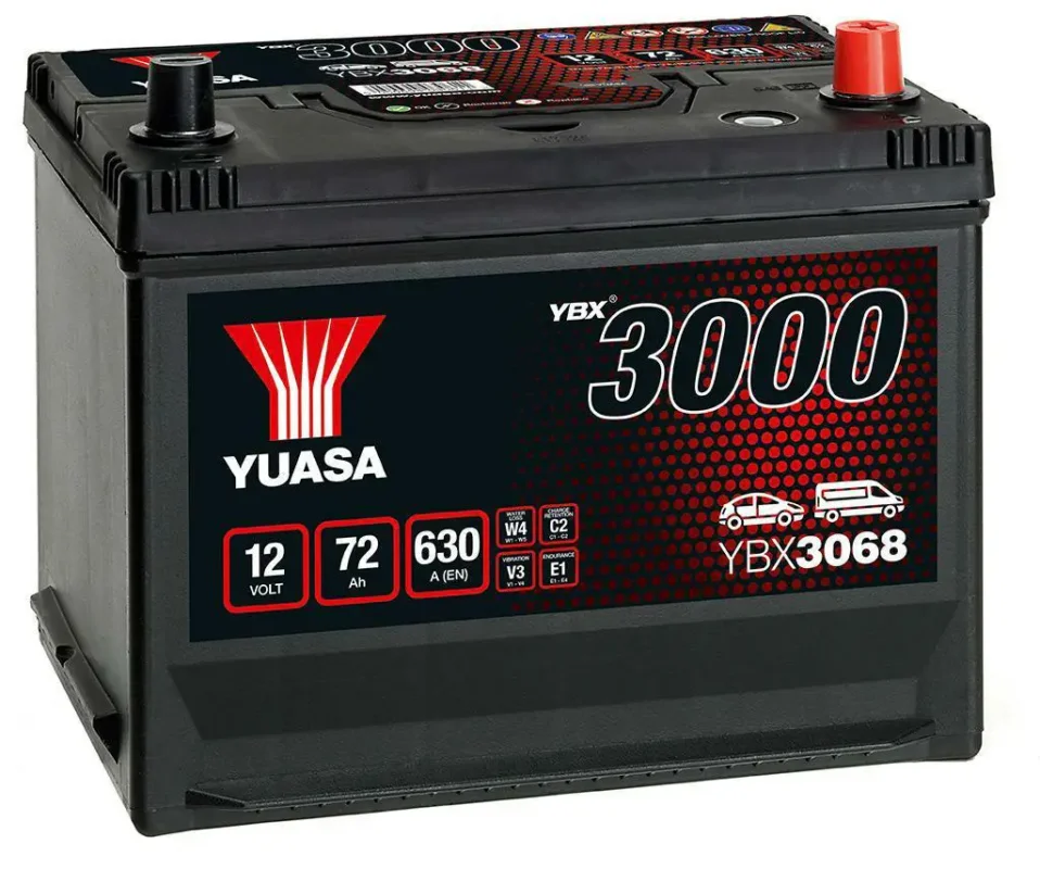 Akumulator72AH/630A P+ YUASA YBX3068 Nowy