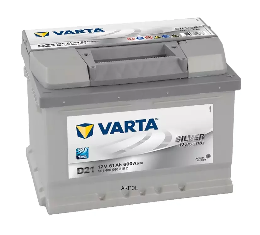 Oferta Akumulator61AH/600A P+ VARTA D21 Silve