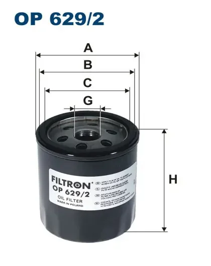 FILTRON Filtr oleju OP629/2 Łatwy zwrot