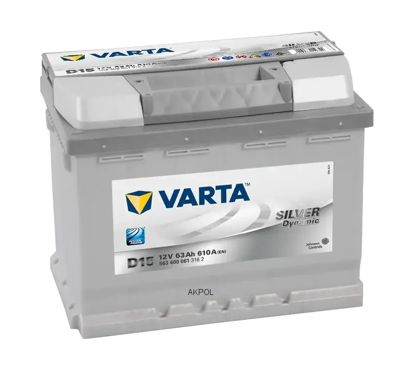 Taniej Akumulator63AH/610A P+ VARTA D15 Silve